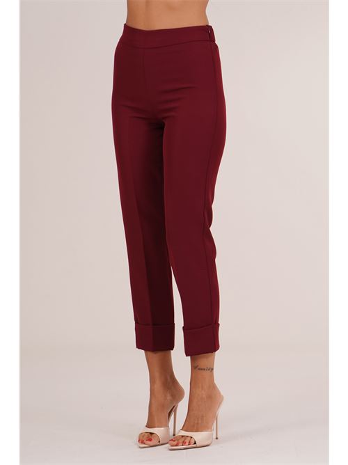 Pantalone con risvolto GM by Gai Mattiolo | GM4212BURGUNDY